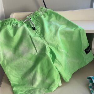 Calvin Klein Neon Green Swim Shorts